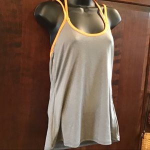 Fabletics “Miri Tank”, NWT, Med (8), grey w/ peach